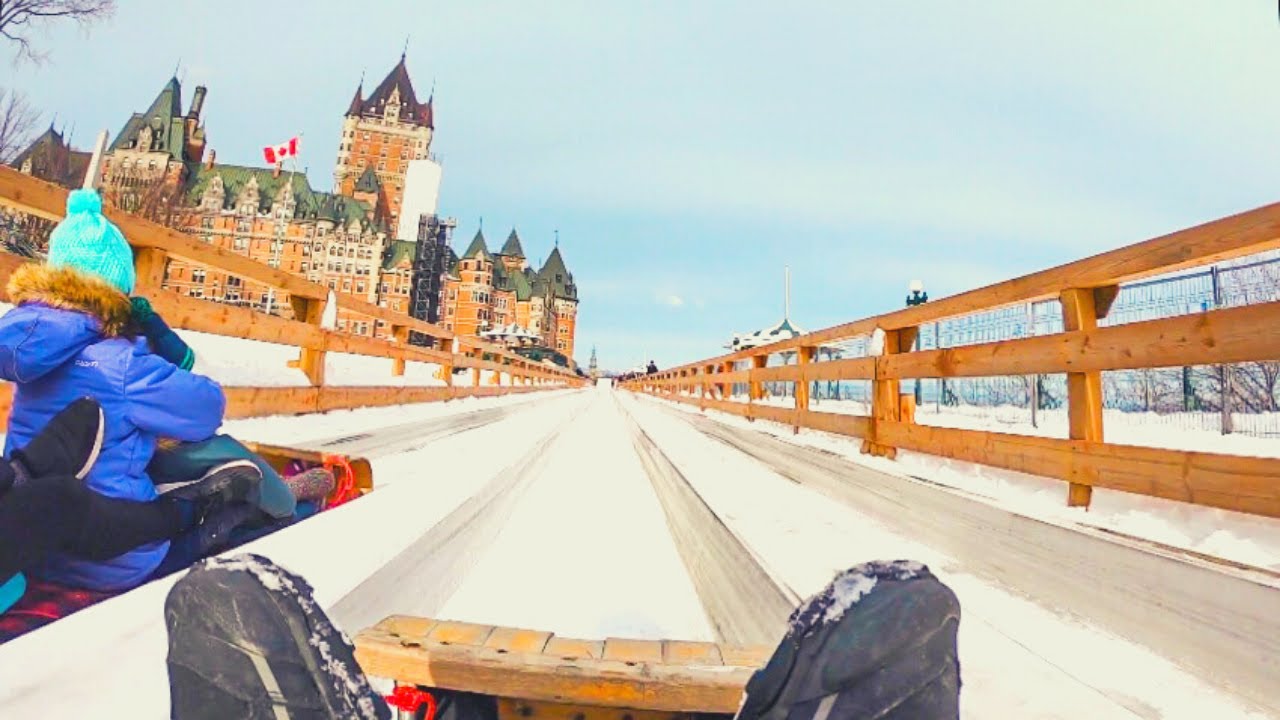Tobogganing in Quebec City -- Must-try winter activities in Canada